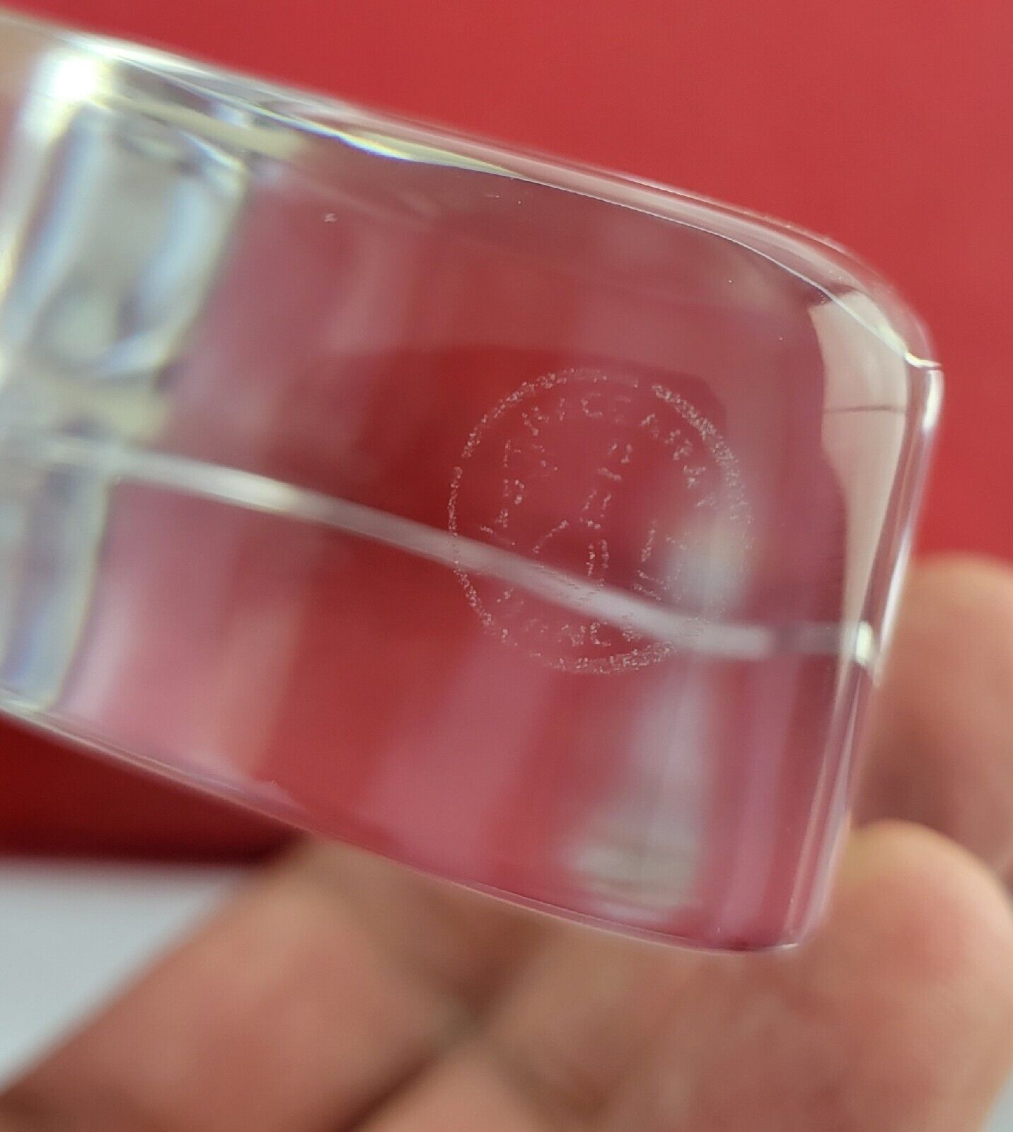Vintage Baccarat Clear Crystal Signed Puffy Heart Paperweight Unboxed France