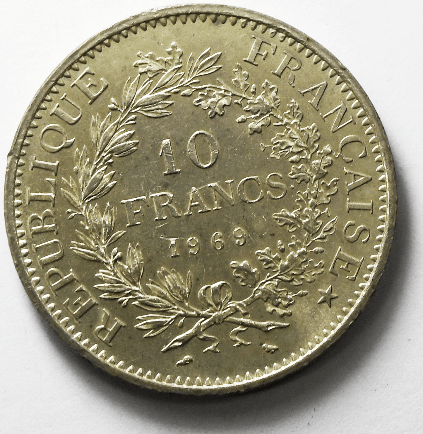 1969 France 10 Ten Francs Silver Coin KM# 932