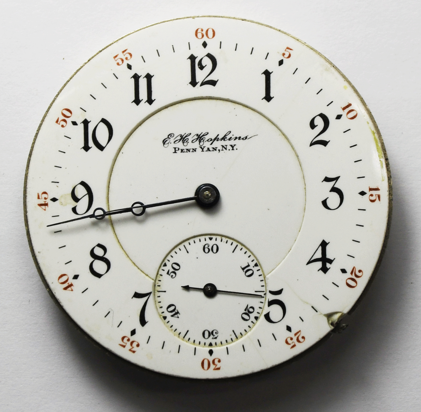 E H Hopkins Penn Yan New York Size 16 LS Pocket Watch Movement