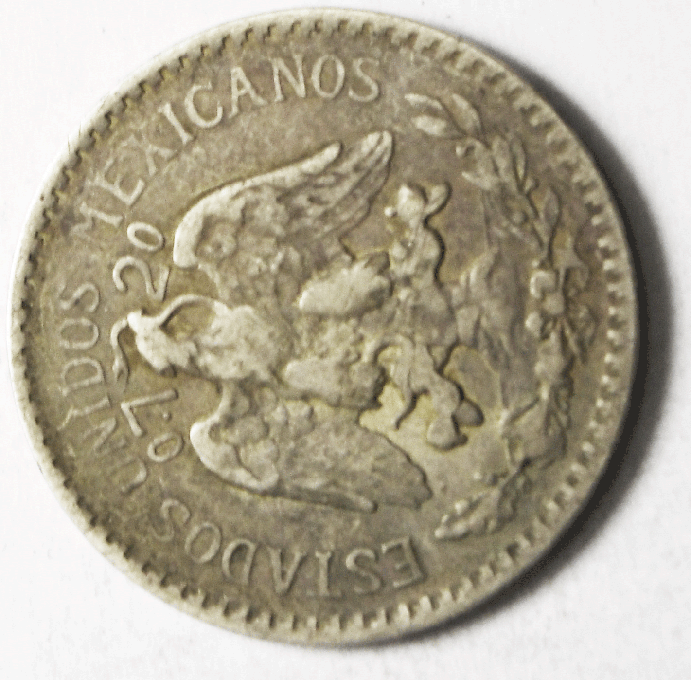 1920 Mexico Estados Unidos Mexicanos 50 Centavos KM# 447 Silver Coin