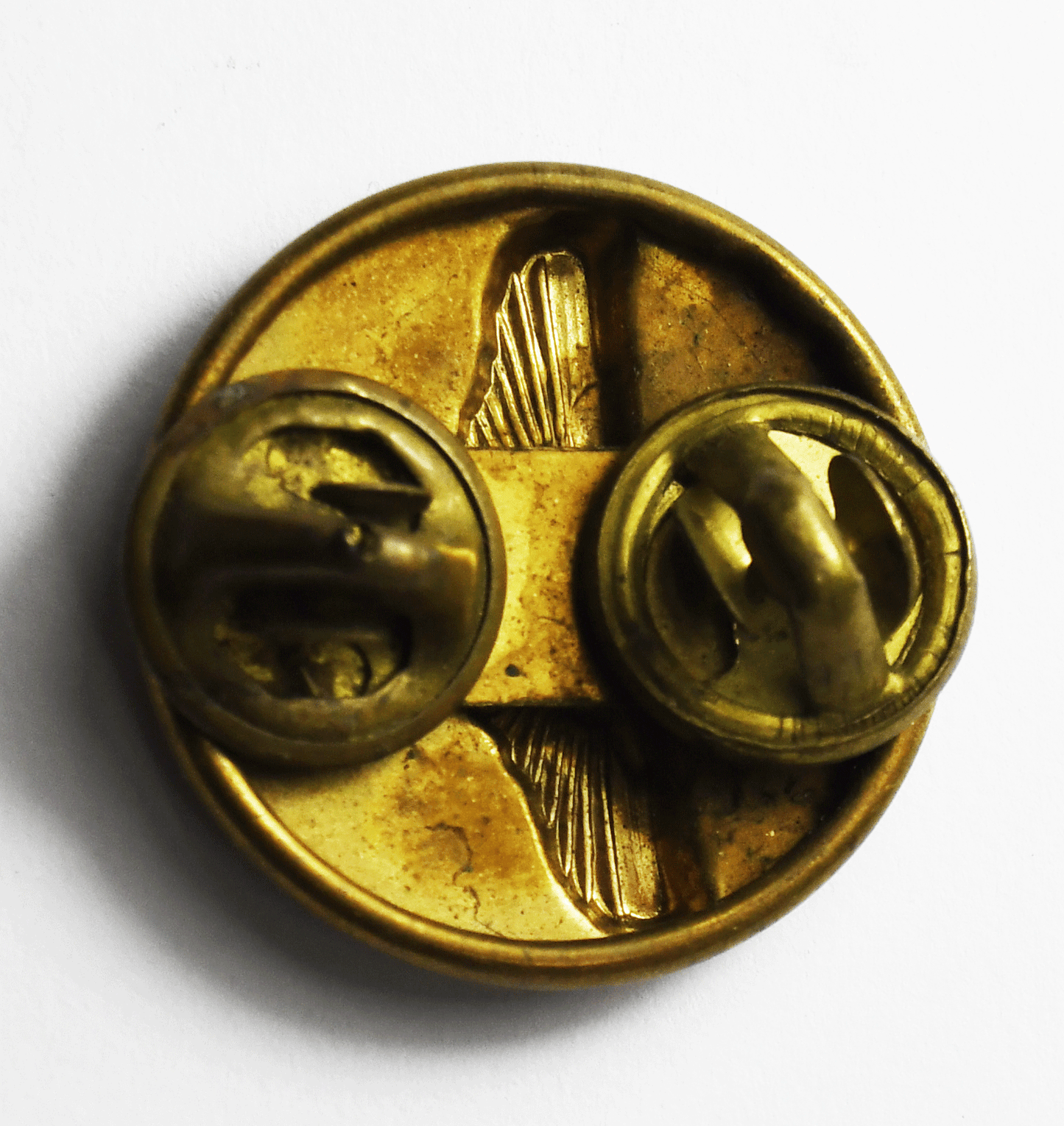 United States Army Air Corps Insignia Pin Propeller Wings Vintage 25mm Round