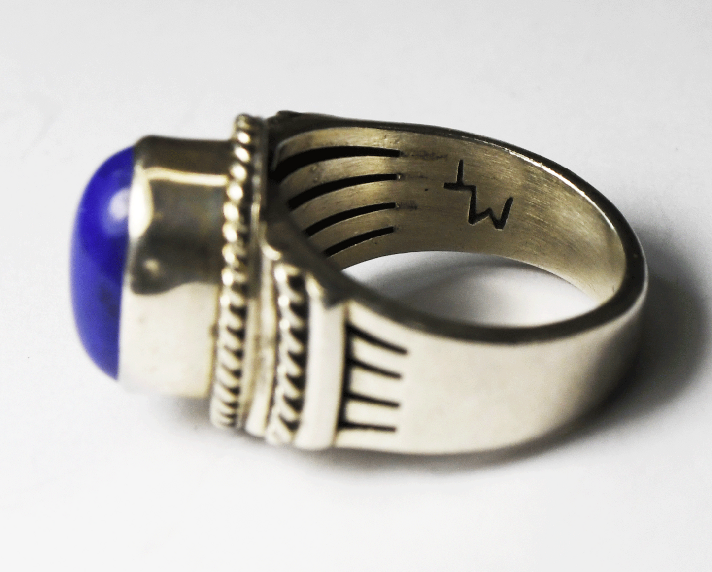 Michael Thompson Sterling Silver Oval Blue Lapis Ring 17mm Size 8-1/2