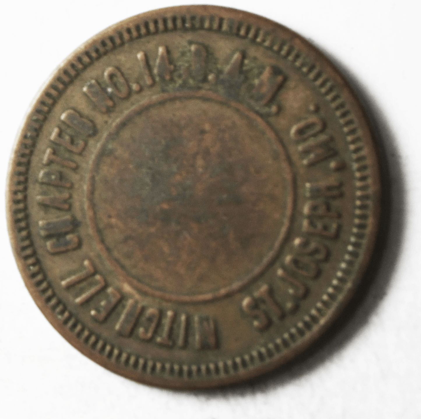 St Joseph Missouri Masonic Copper Penny 25mm Chapter 14