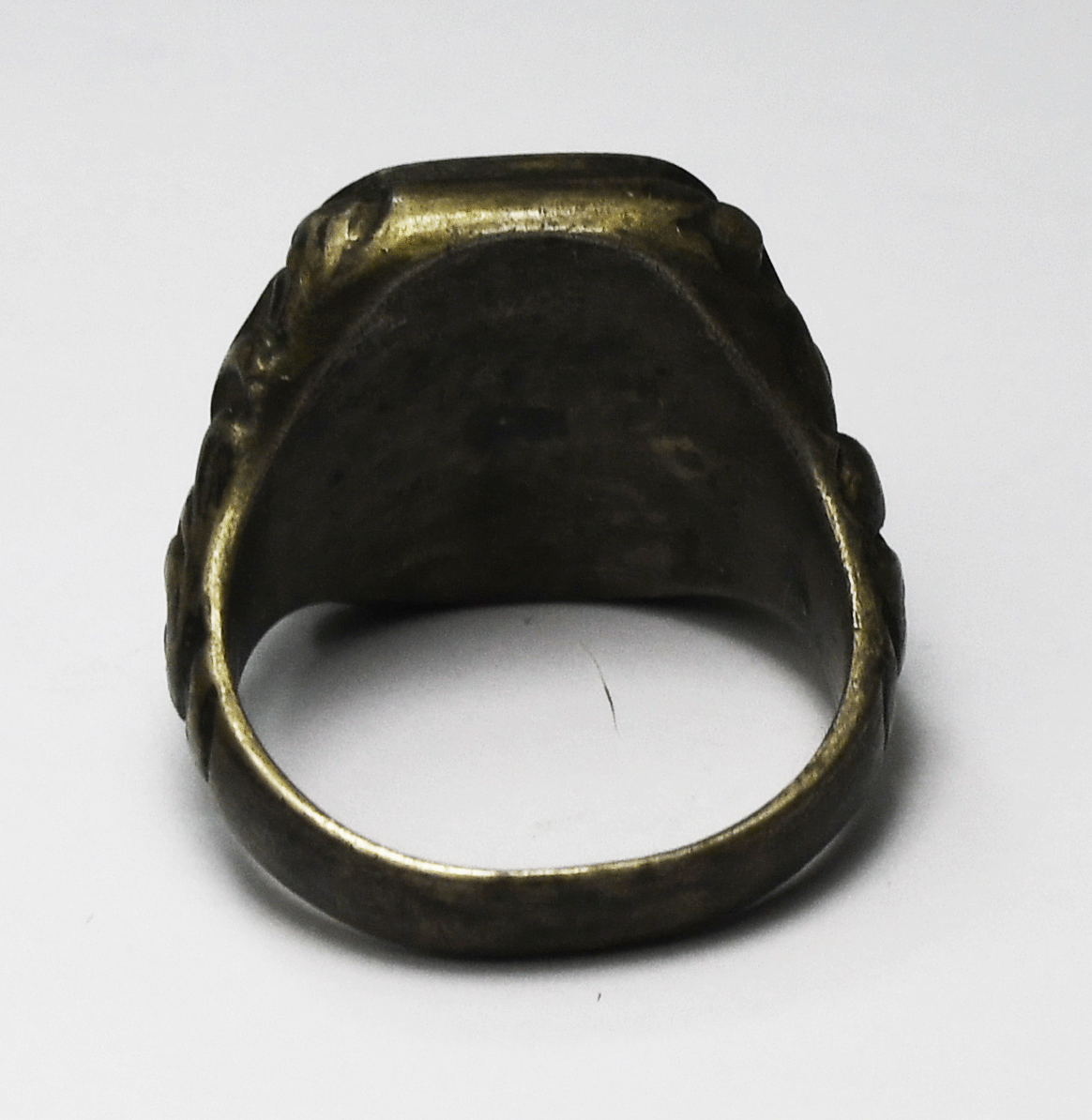 835 Silver Vintage Scroll Edge Initial Ring No Mono 21mm Size 9