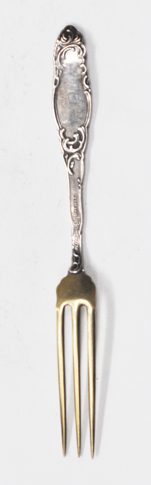 Sterling Silver Towle Princess Fruit Berry Fork 5" Monogrammed