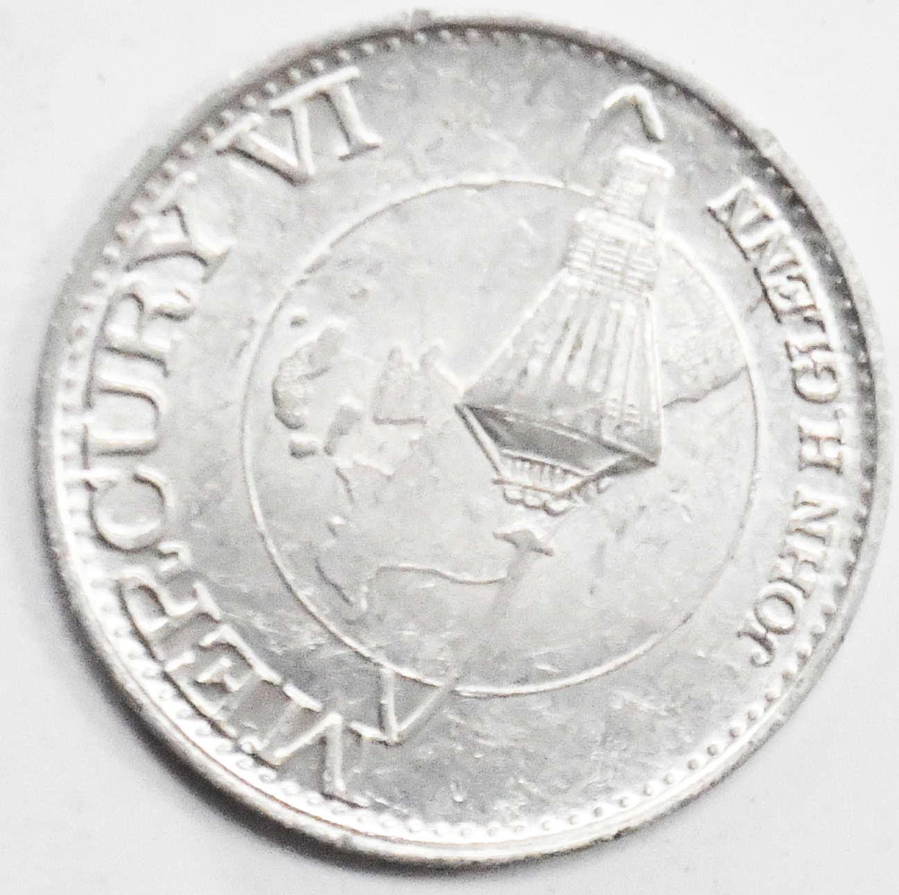 Mercury VI Man In Space Aluminum Token 26mm John Glenn