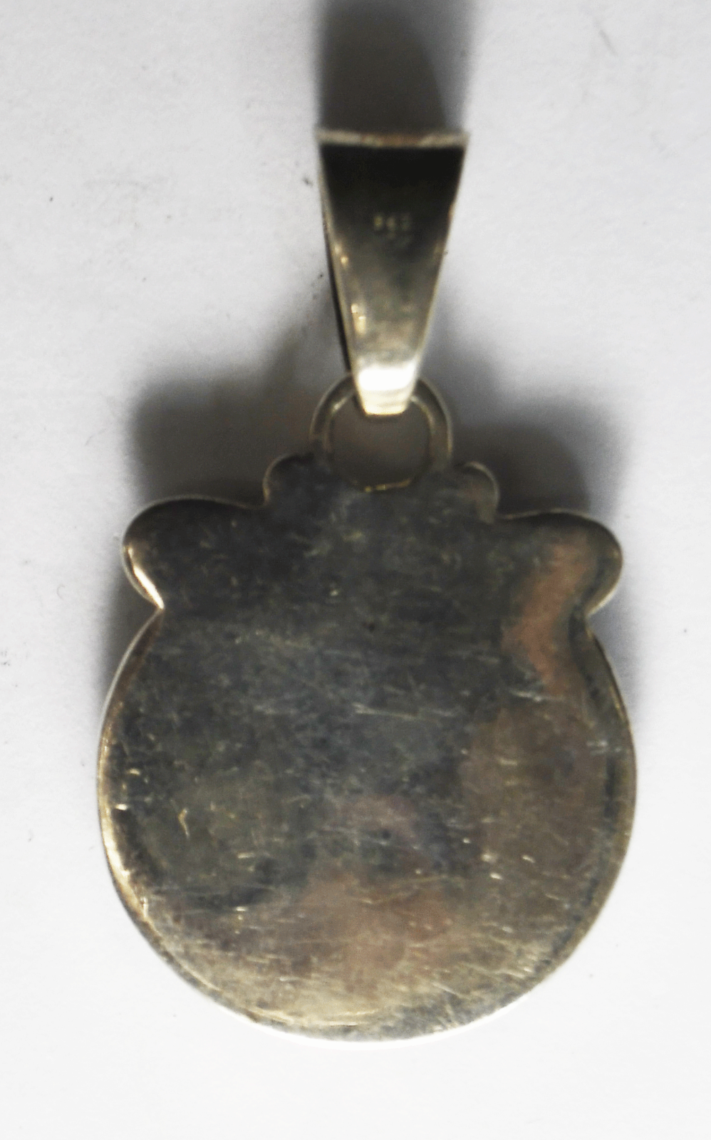 Sterling Engravable Silpada S0780 Round Stepped Disc Rope Pendant 50x30mm