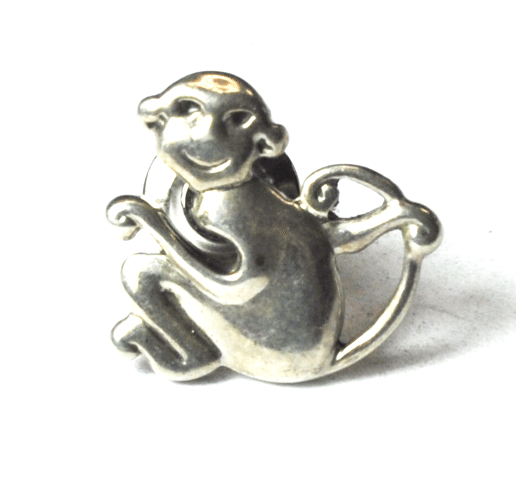 Sterling Silver Monkey John Hardy Year of the Monkey 2004 Lapel Pin 17mm