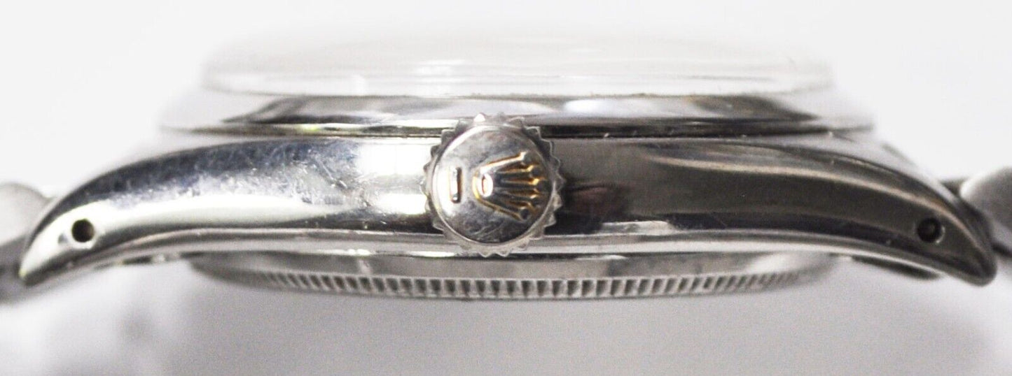 1954 Men's Rolex 6580 34mm Automatic 1030 Oyster Perpetual White Dial