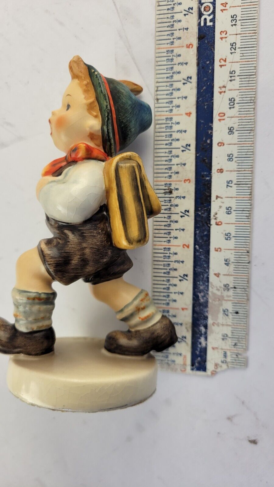 VINTAGE Goebel Hummel Figure “SCHOOL BOY” 822/0 West Germany 4 1/4” TMK-3