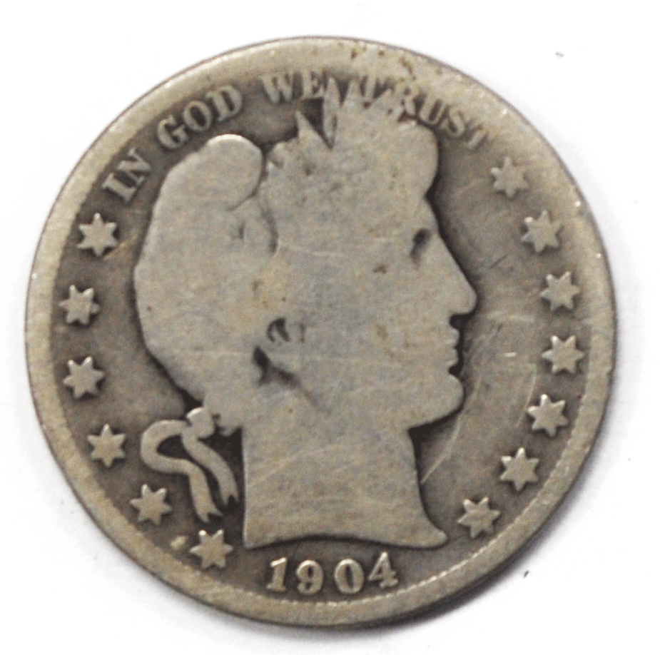 1904 S 50c Barber Silver Half Dollar Fifty Cents San Francisco