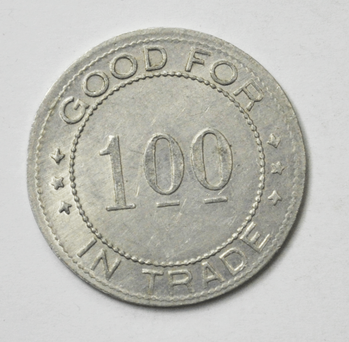 GB Williams General Store Preston Kansas $1 Trade Token 31mm Aluminum