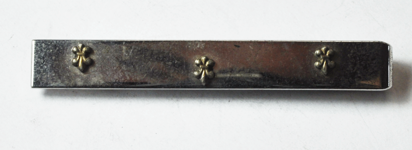 Sterling Silver Swank Fleur De Lis Thin Money Tie Clip Boy Scout 8mm x 59mm