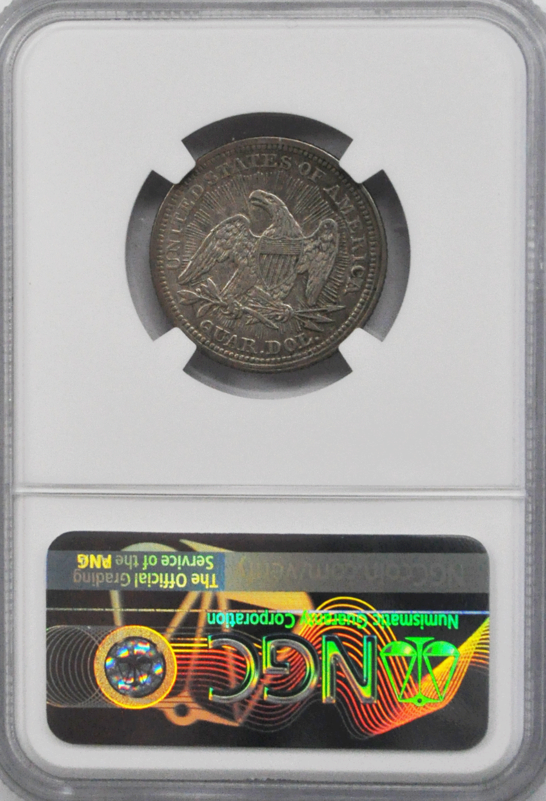 1853/854 25c Seated Silver Quarter Dollar NGC VF Details FS-1301 Arrows & Rays