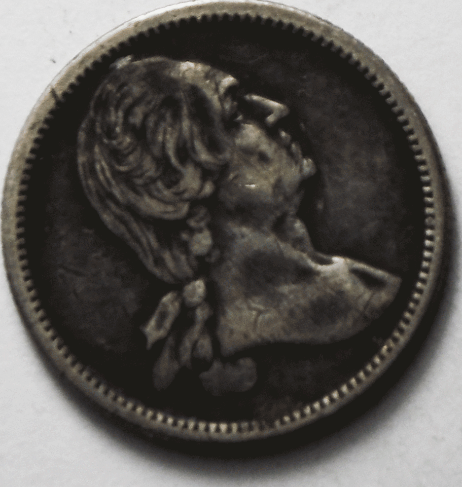 1864 Civil War Token Great Central Fair Philadelphia June 1864 White Silver