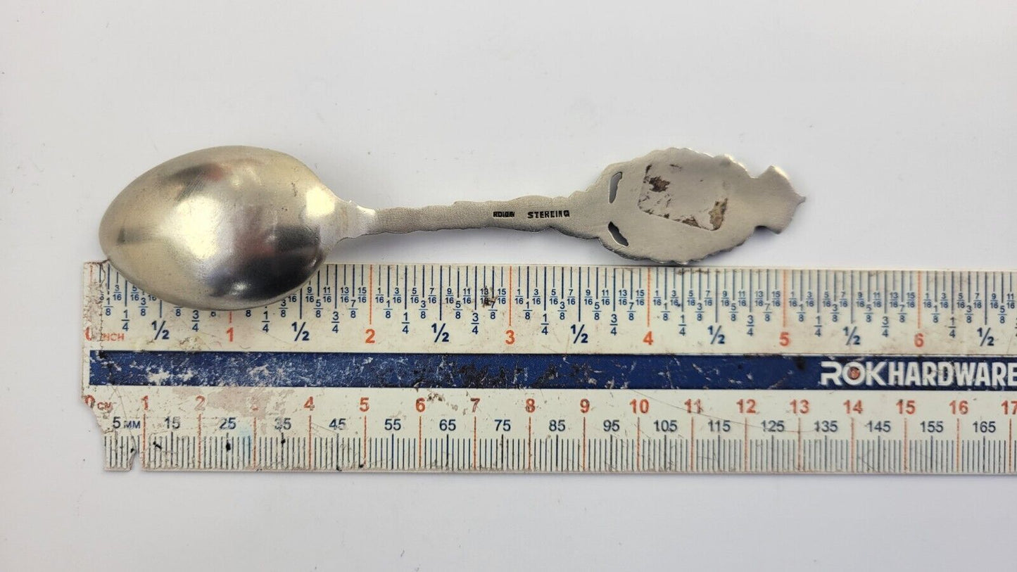 Toronto Canada Enameled Sterling Silver 5 1/4" Souvenir Spoon .86oz.