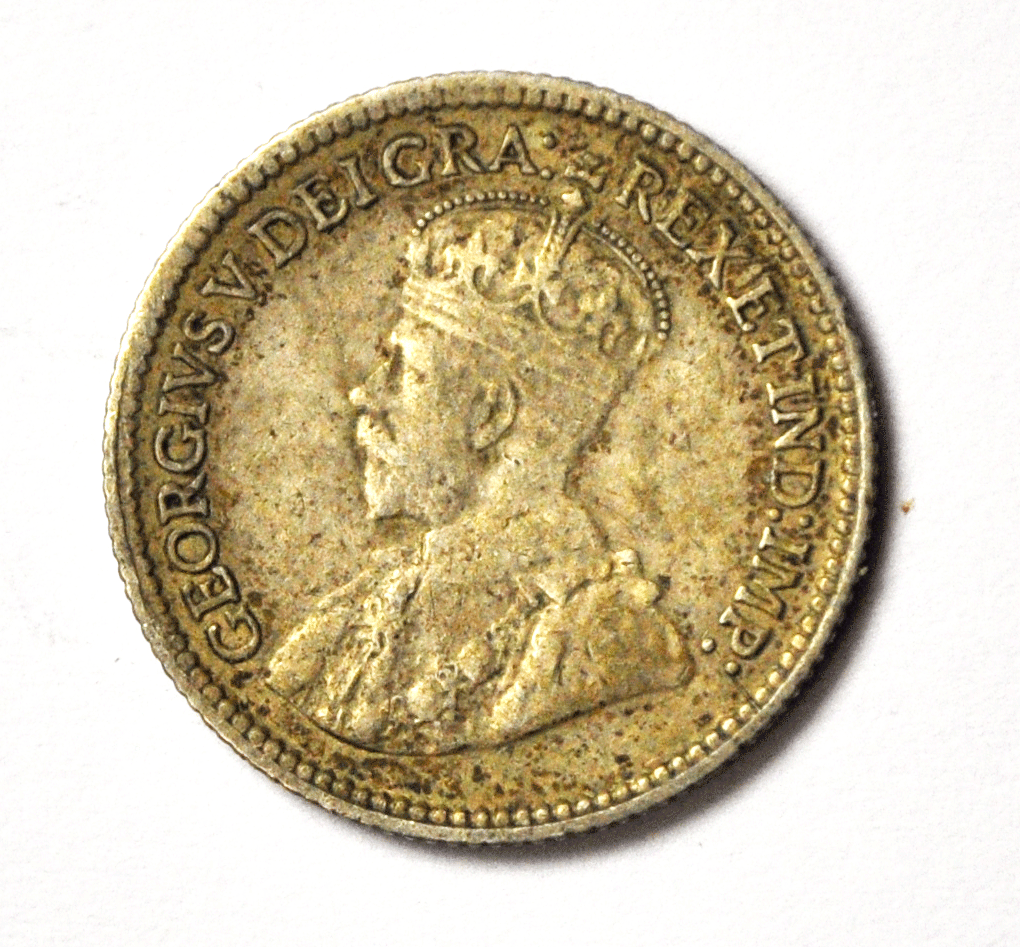1920 5c Canada Silver Half Dime Five Cents Rare KM# 22a Rare
