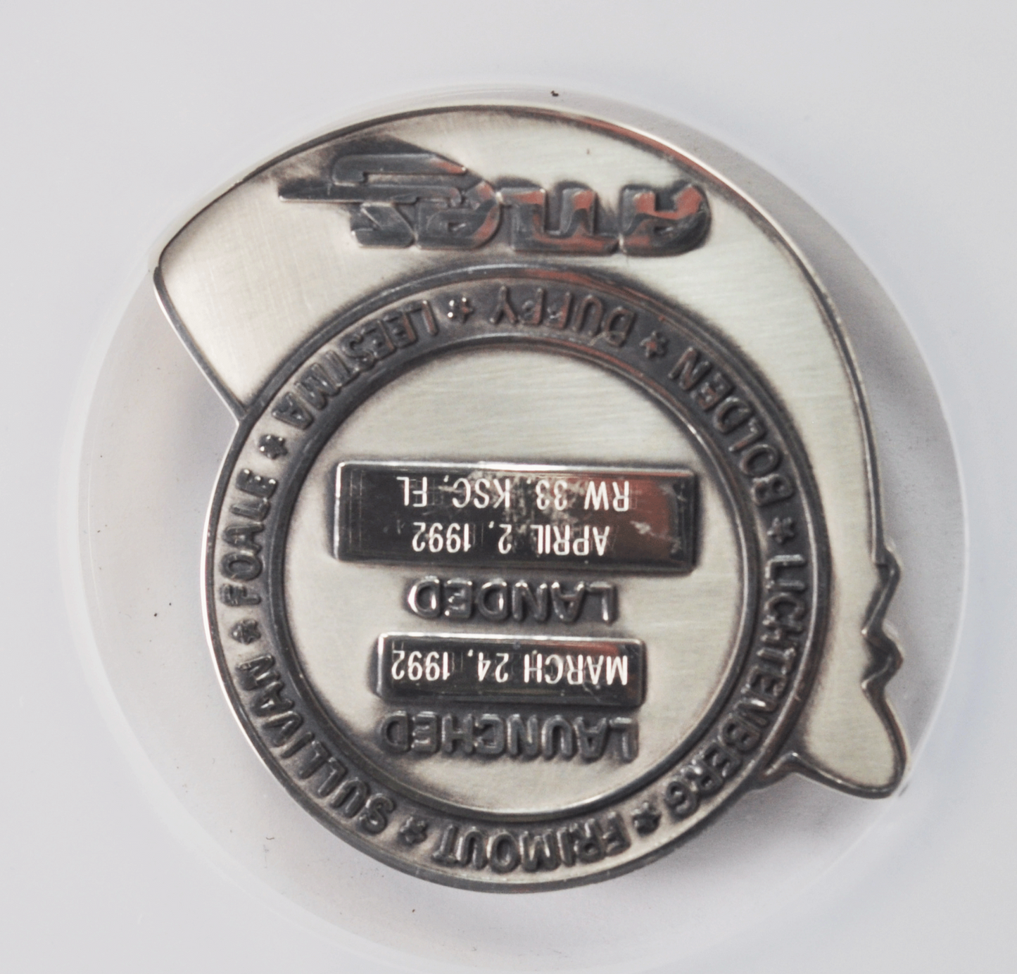 1992 STS-45 Robbins Silver Space Medal Unflown #105 NGC MS63 Atlantis