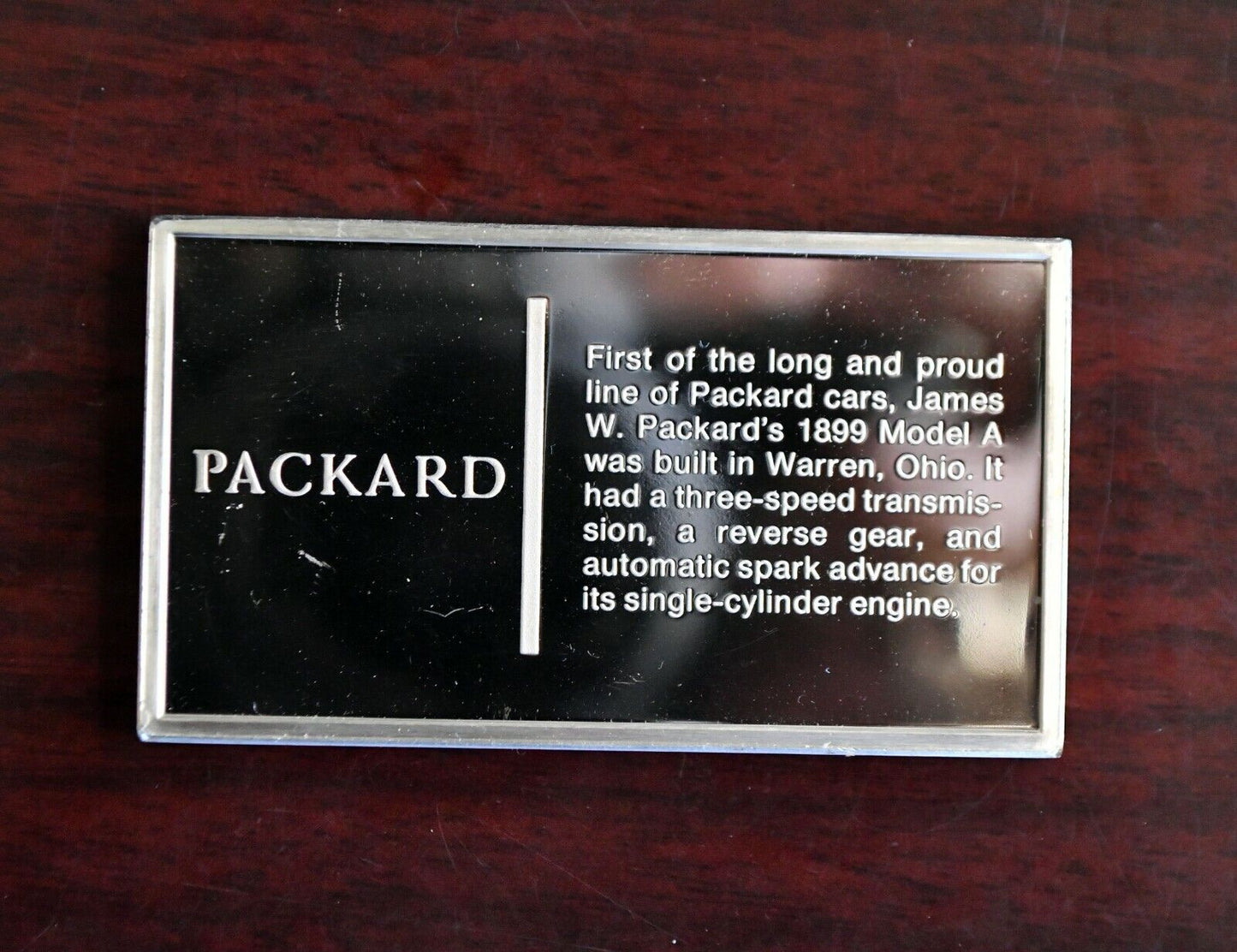 1899 Packard Centennial Car Ingot Collection 1000 Grain Sterling Franklin Mint