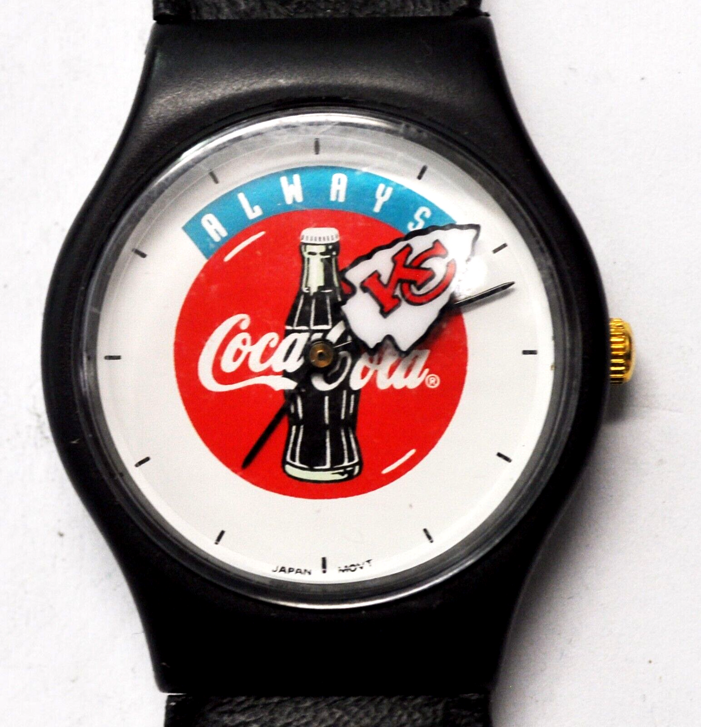 Always Coca Cola Bottle Dial KC Chiefs Second Hand Wristwatch Quartz 33mm
