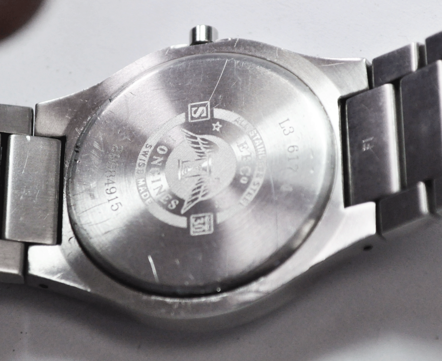 Vintage Longines Opposition Black Dial L3 617 4 Swiss Quartz 35mm Stainless