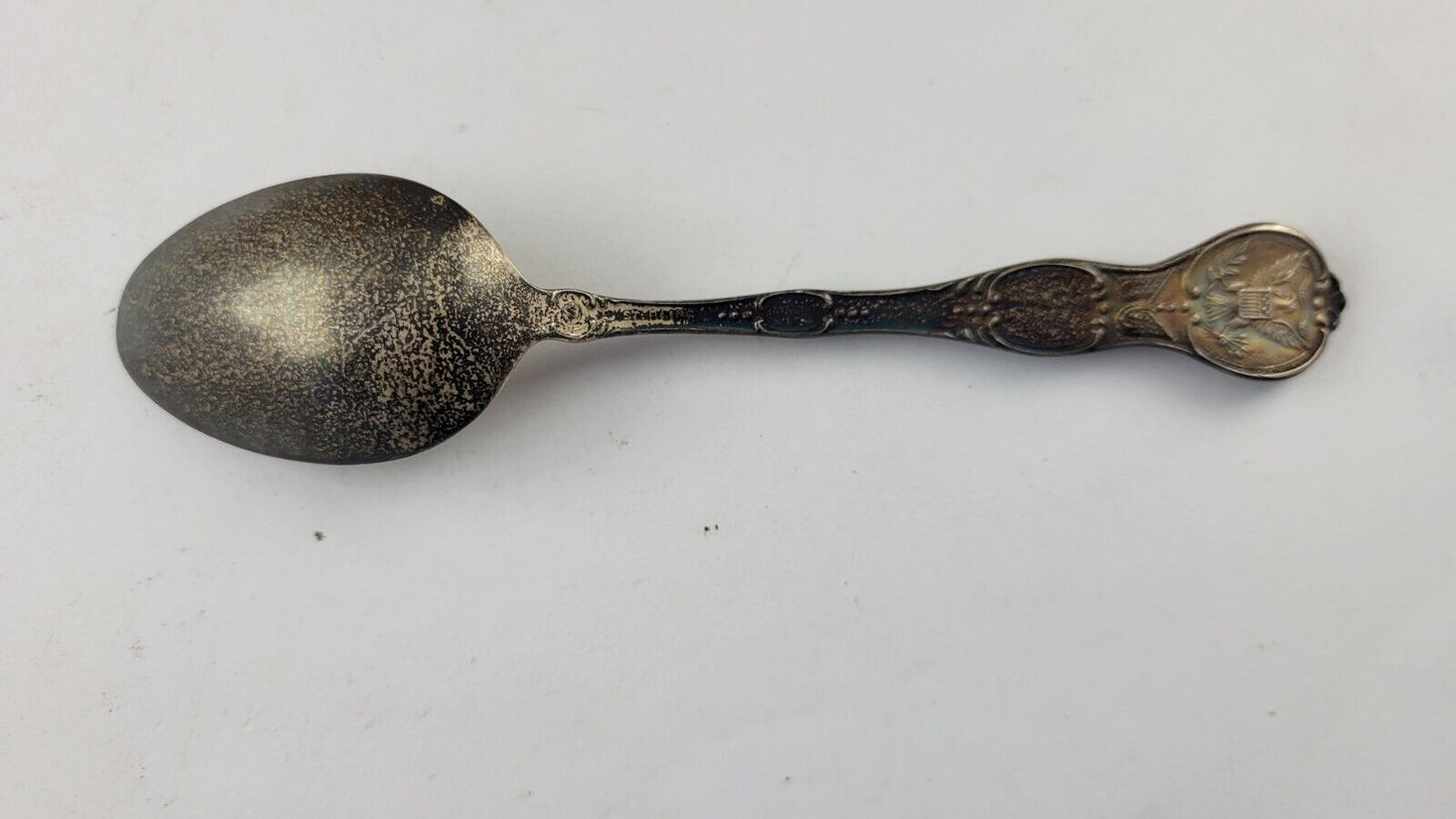 Sterling Silver Topeka Kansas 5 1/4" Souvenir Spoon Made By Shepard .58oz.