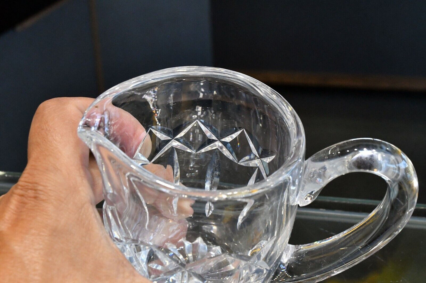 Kerry by Waterford 24% Lead Crystal Hand Cut 4" Creamer Irerland