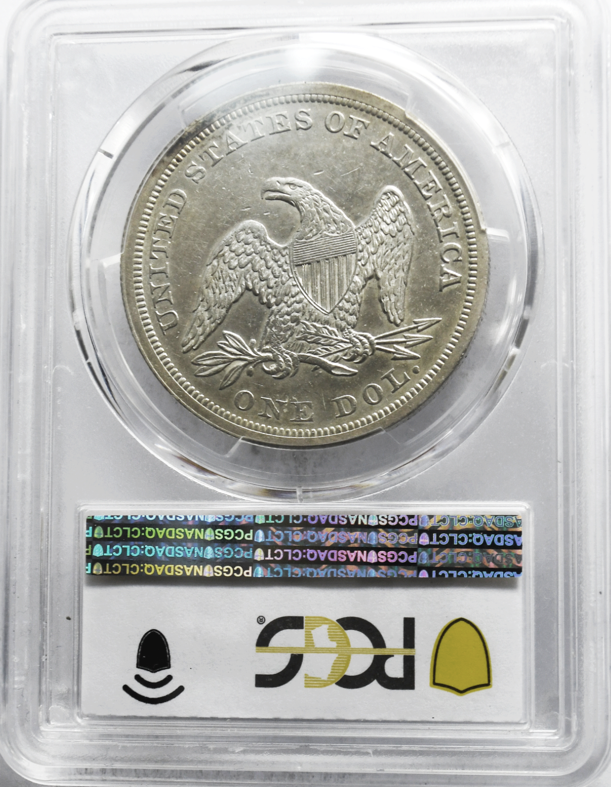 1845 $1 Seated Liberty Silver One Dollar Philadelphia PCGS AU53