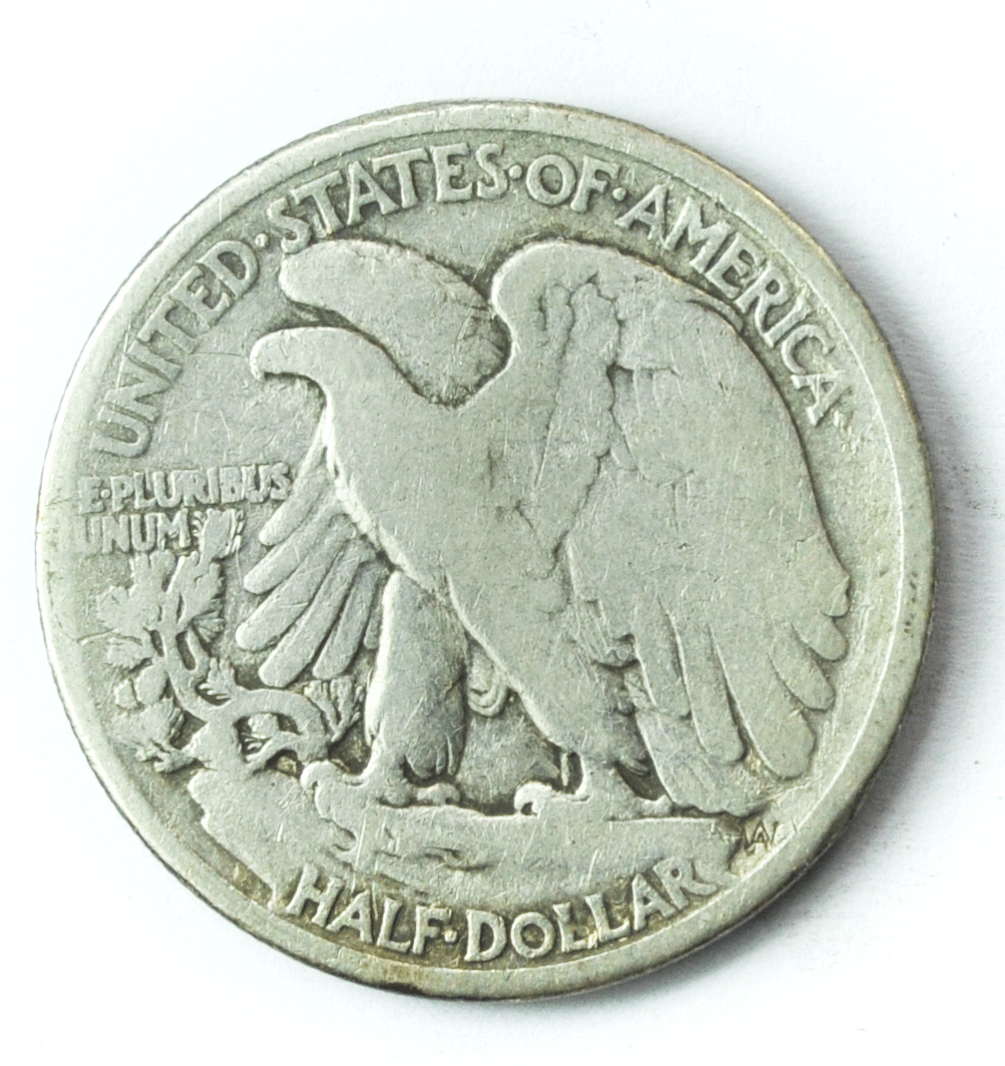 1916 D 50c Walking Liberty Silver Half Dollar Fifty Cents Denver Rare
