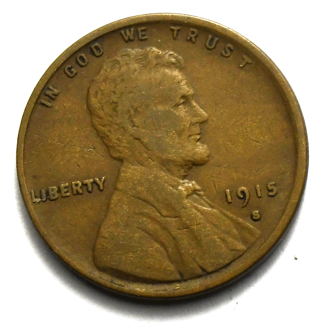 1915 S 1c Lincoln Wheat Cent San Francisco Penny Rare