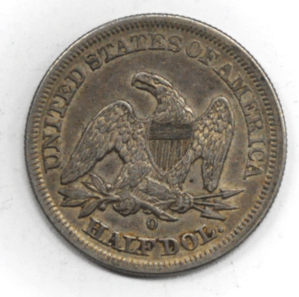1854 O 50c Seated Liberty Silver Half Dollar Fifty Cents New Orleans