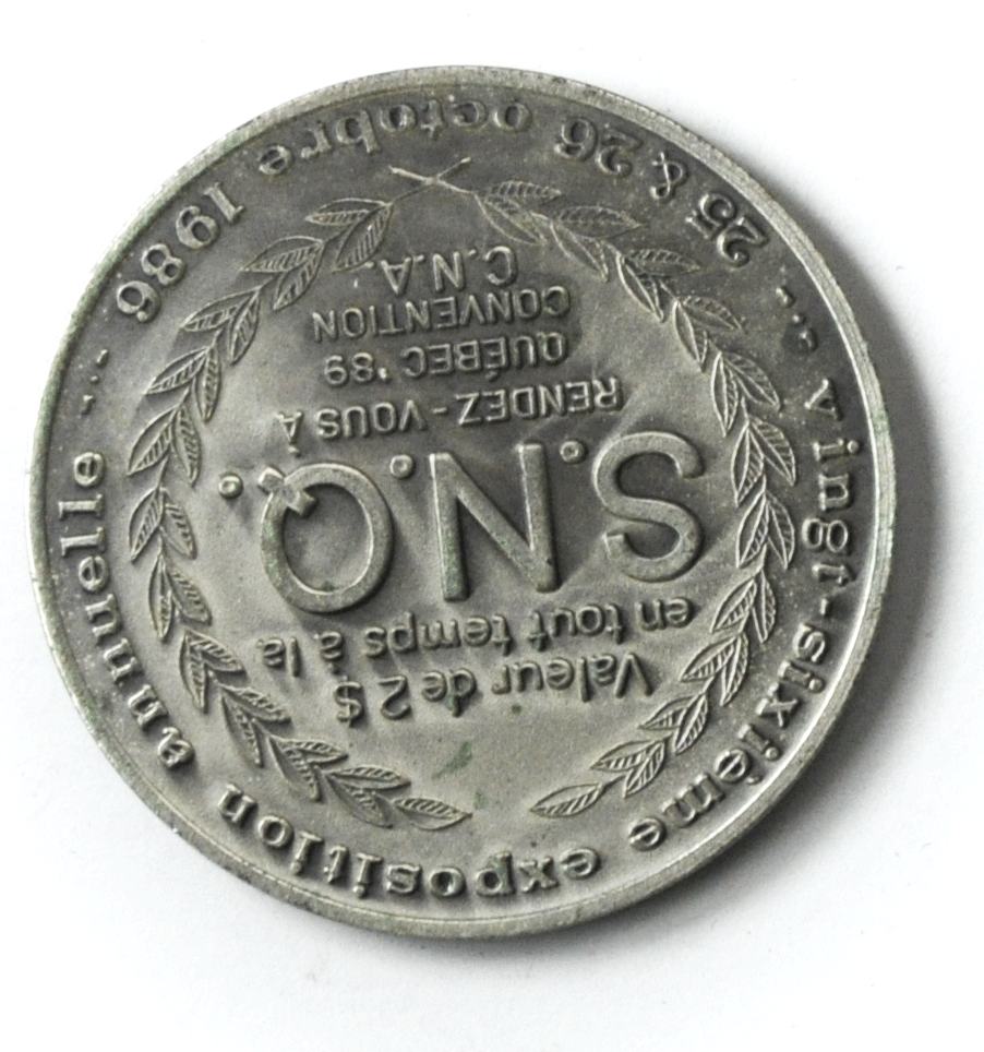 1986 Canada 38mm Societe Numismatique De Quebec 1960 SNQ CNA Medal