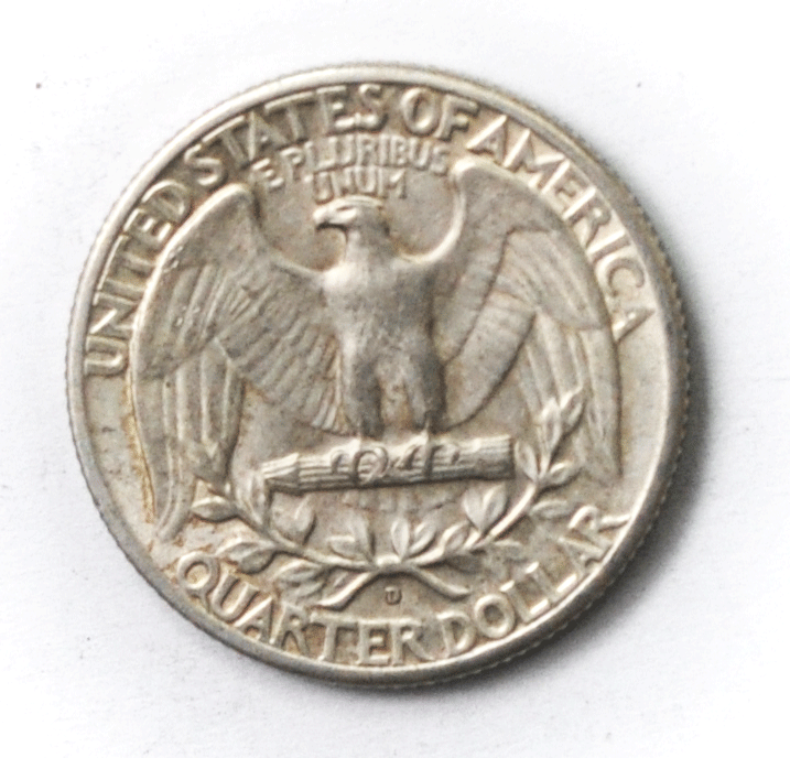 1941 D 25c Washington Quarter Dollar Twenty Five Cents Denver