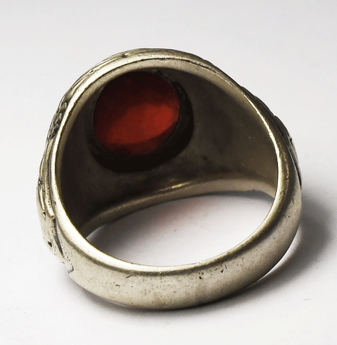 Sterling Silver Uncas United States Air Force Red Ring 19mm Size 10