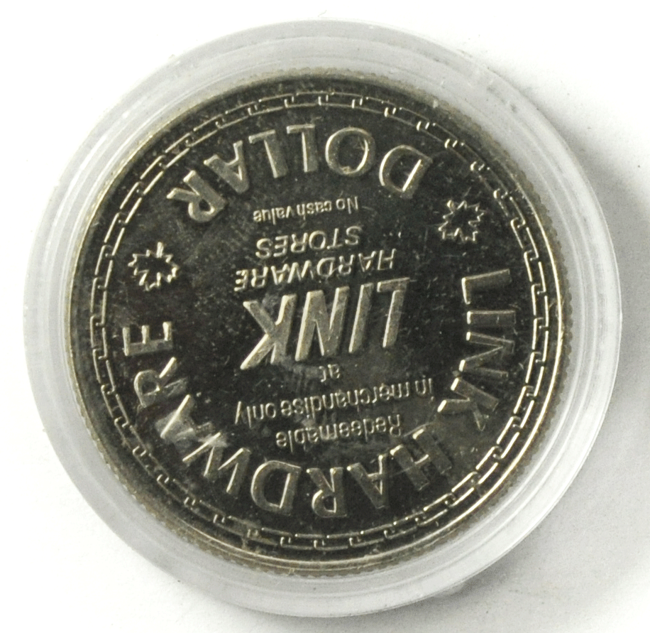 Canada 34mm Link Hardware Stores $1 Trade Token