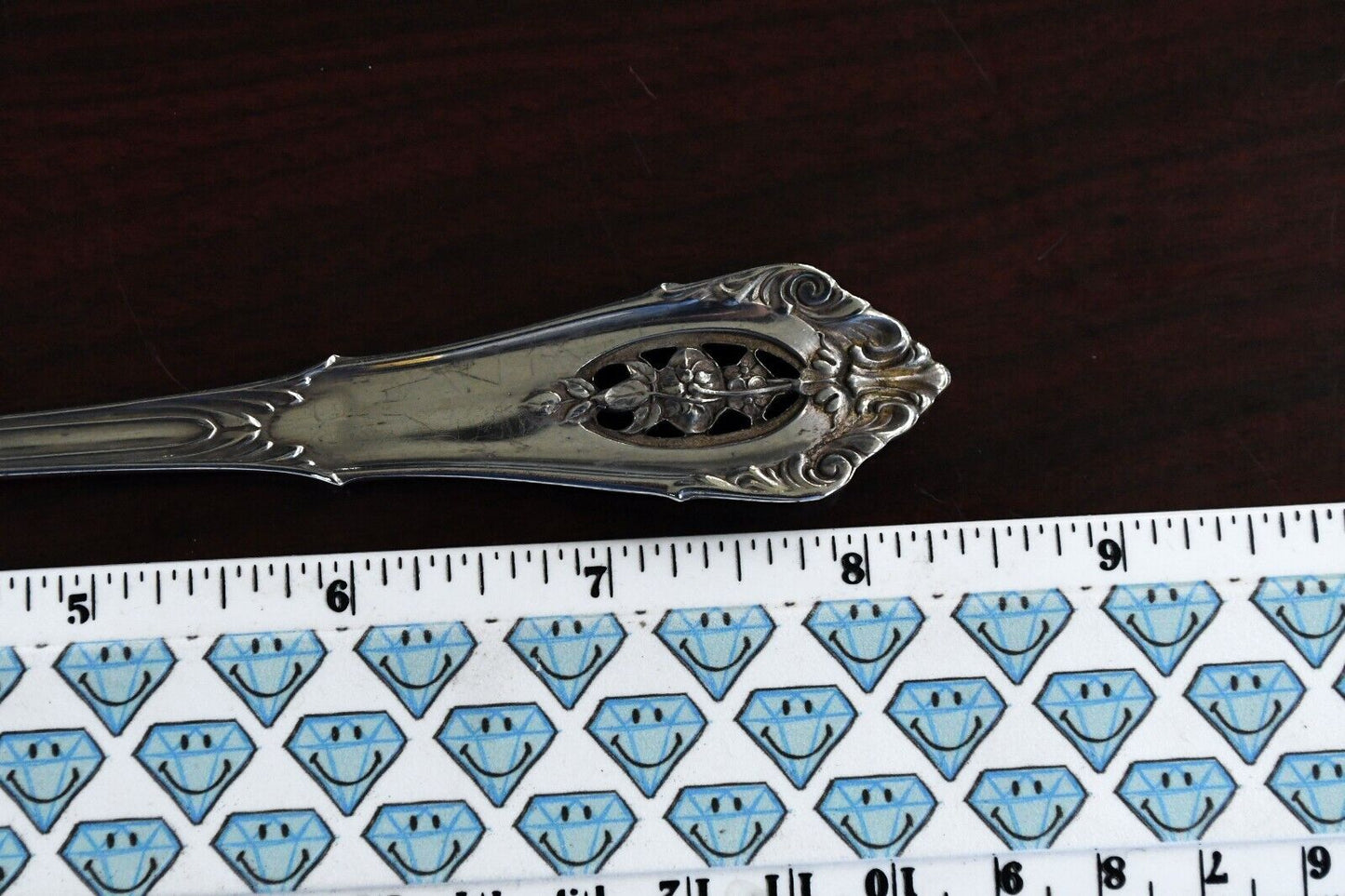 Rosepoint by Wallace Sterling Silver 8 3/8" Vegetable Table Serving Spoon 2.3 oz