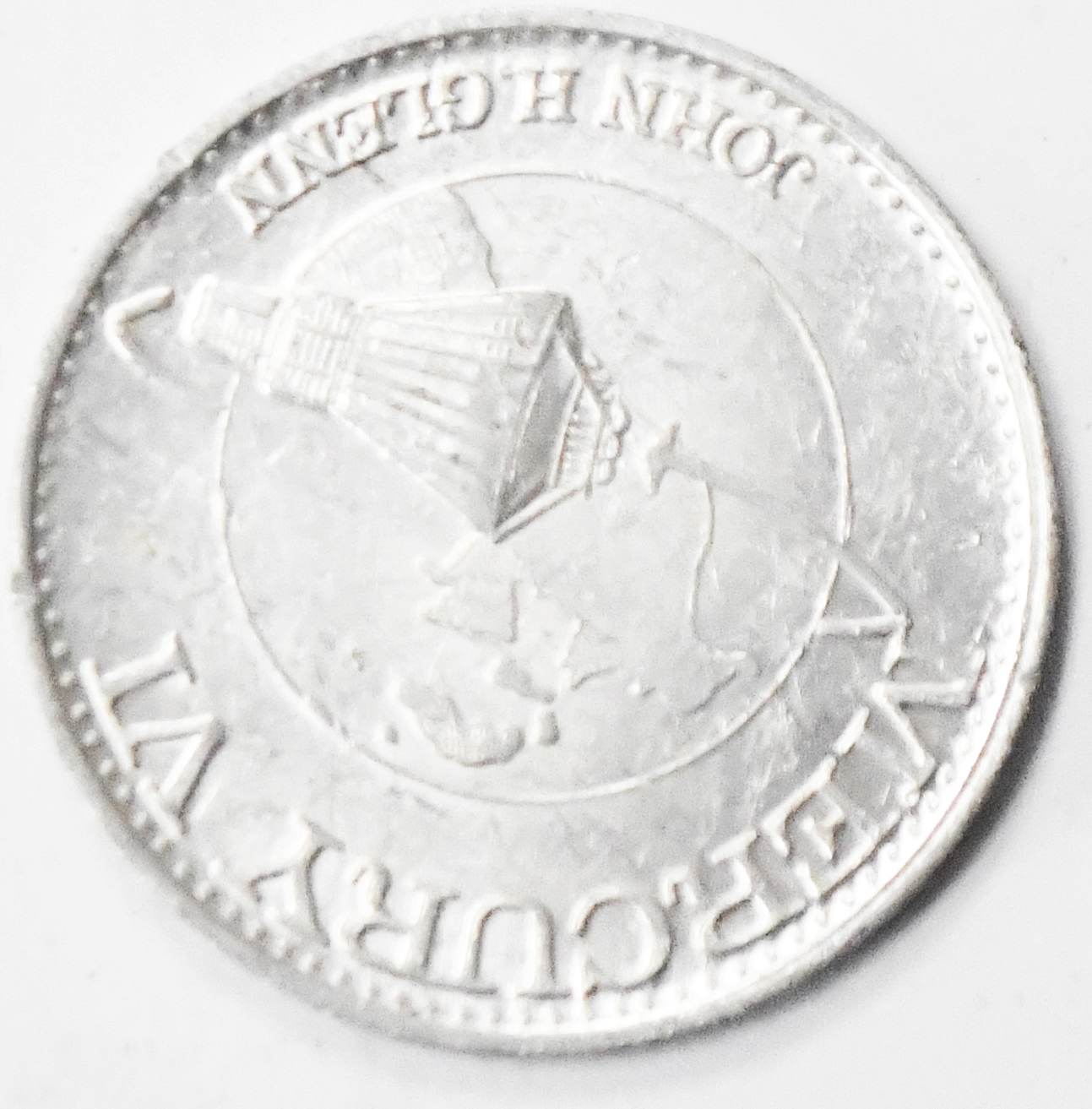 Mercury VI Man In Space Aluminum Token 26mm John Glenn