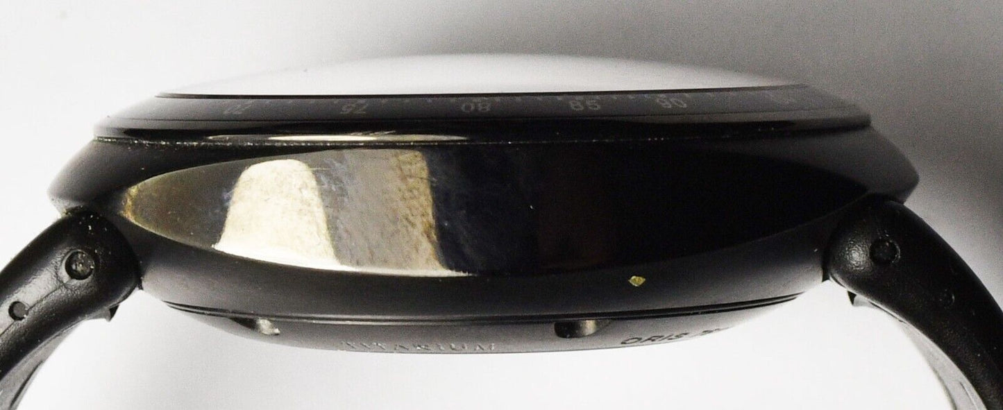 Men's Oris 7611 Checkerboard Dial Titanium Chronograph Skeleton 45mm Wristwatch