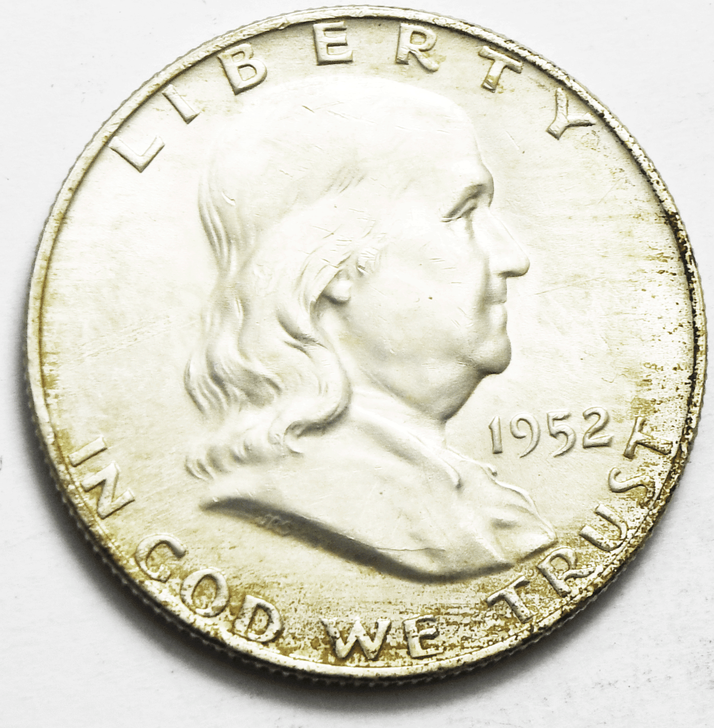 1952 D 50c Franklin Silver Half Dollar Fifty Cents Denver Uncirculated Full Bell