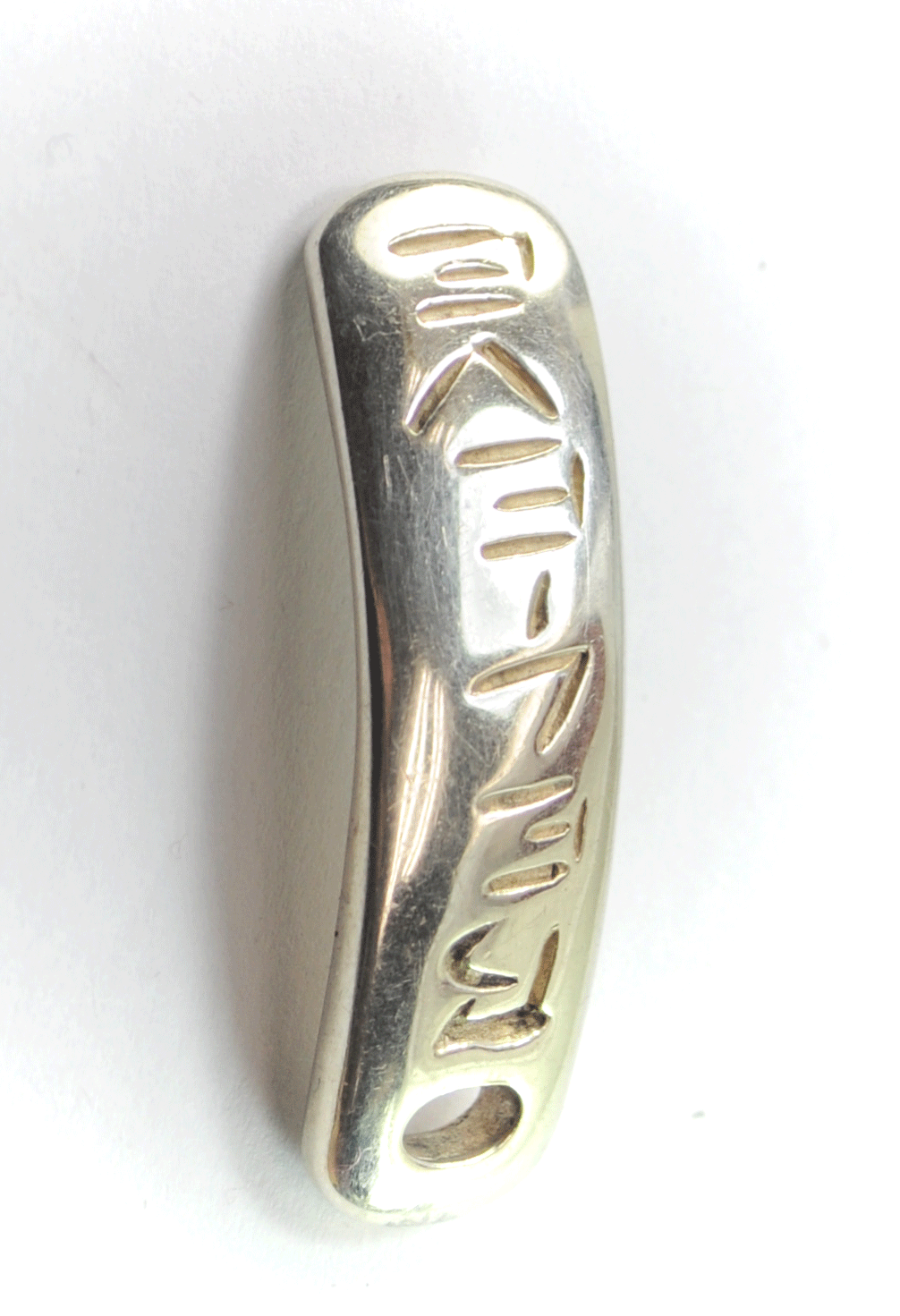Sterling Silver Robert Lee Morris RLM Studio Bar Believe Pendant 11mm x 37mm