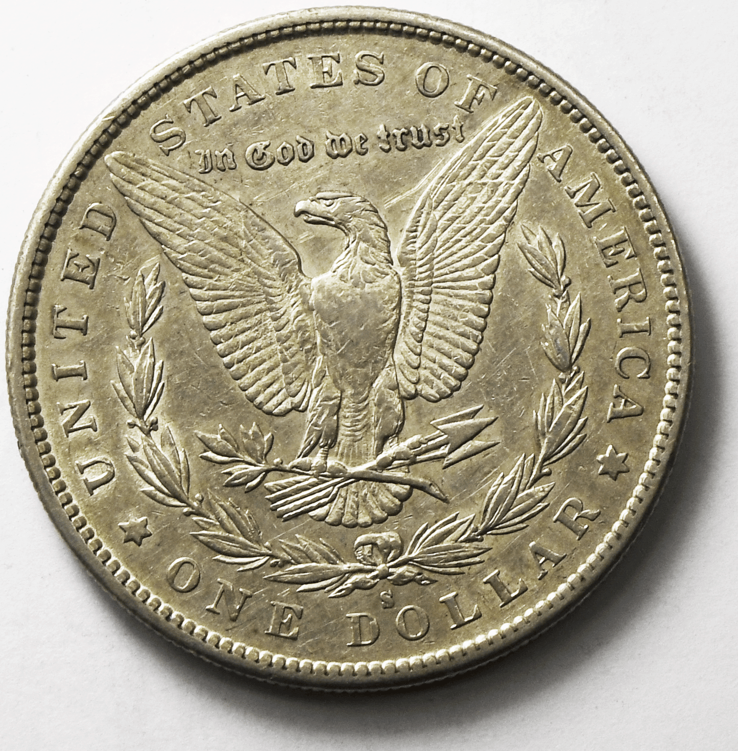 1891 S $1 Morgan Silver One Dollar US Coin San Francisco AU