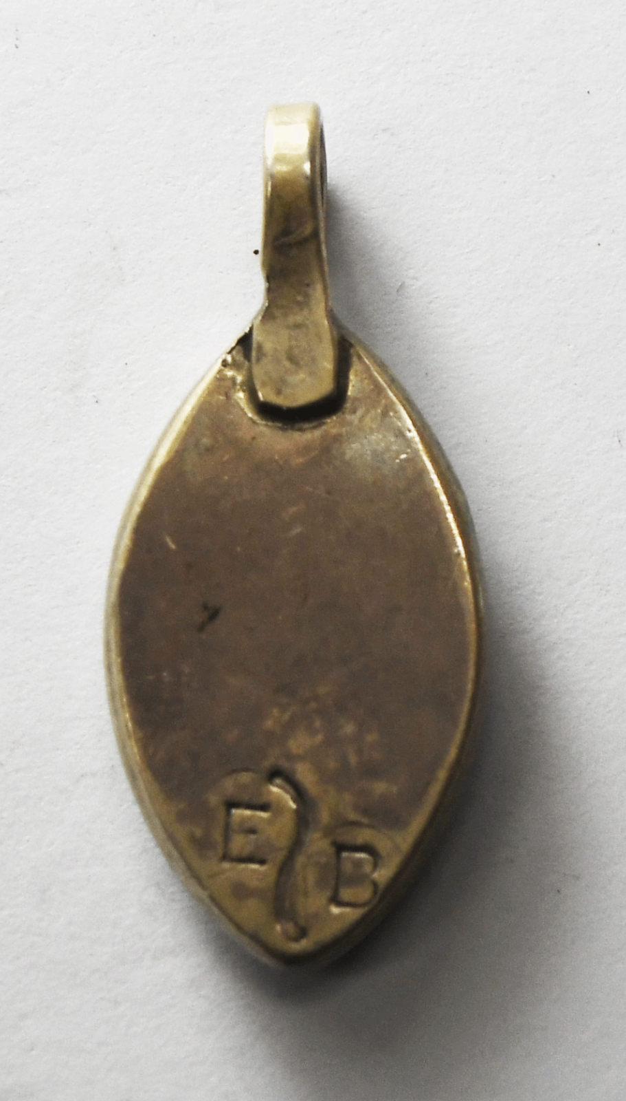 Sterling Silver EB Marquise Turquoise Inlay Pendant 27mm x 12mm