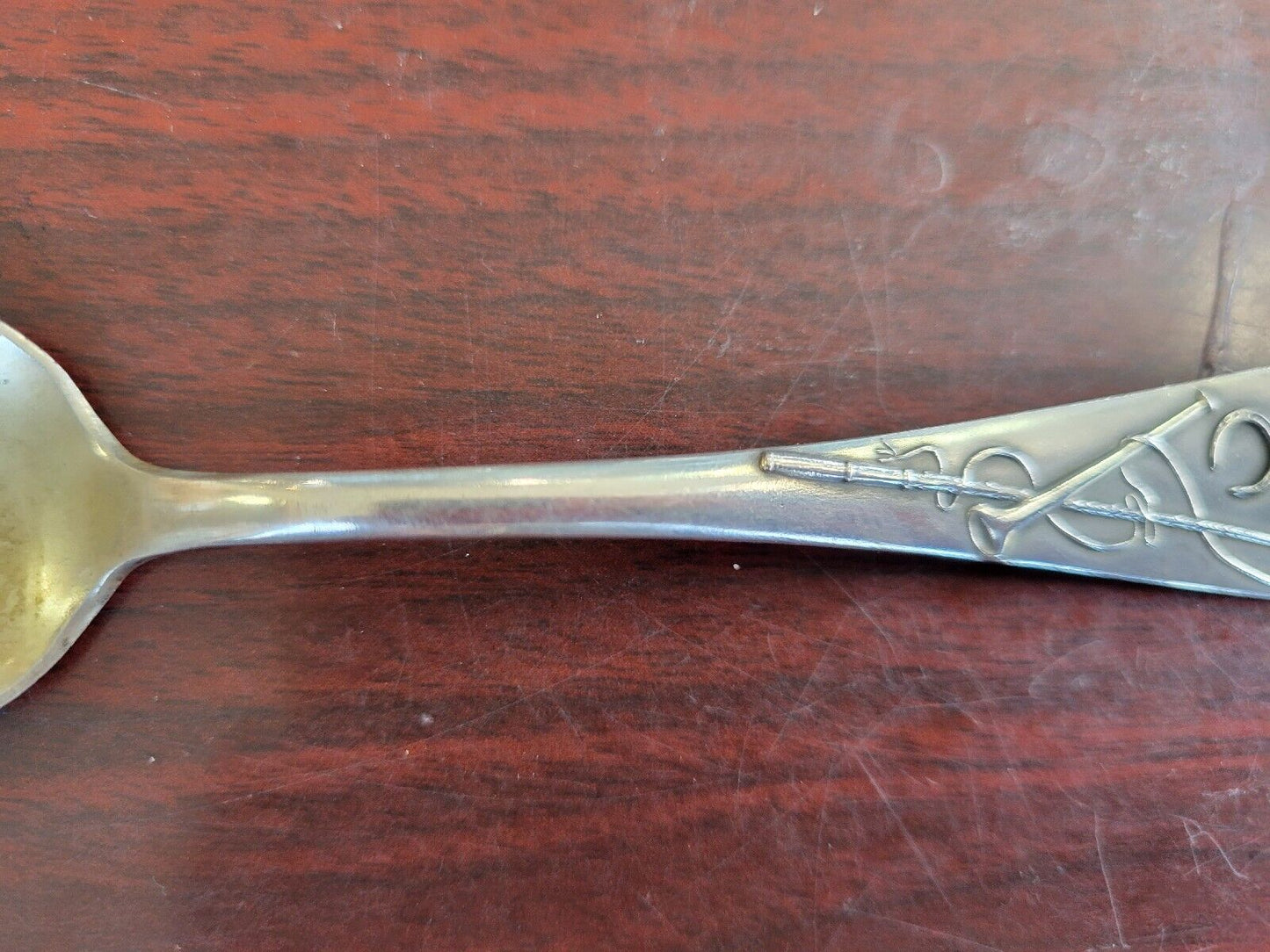 Mechanics Equestrian Sterling 5 1/2" Souvenir Spoon Hunting Horse Racing .62oz