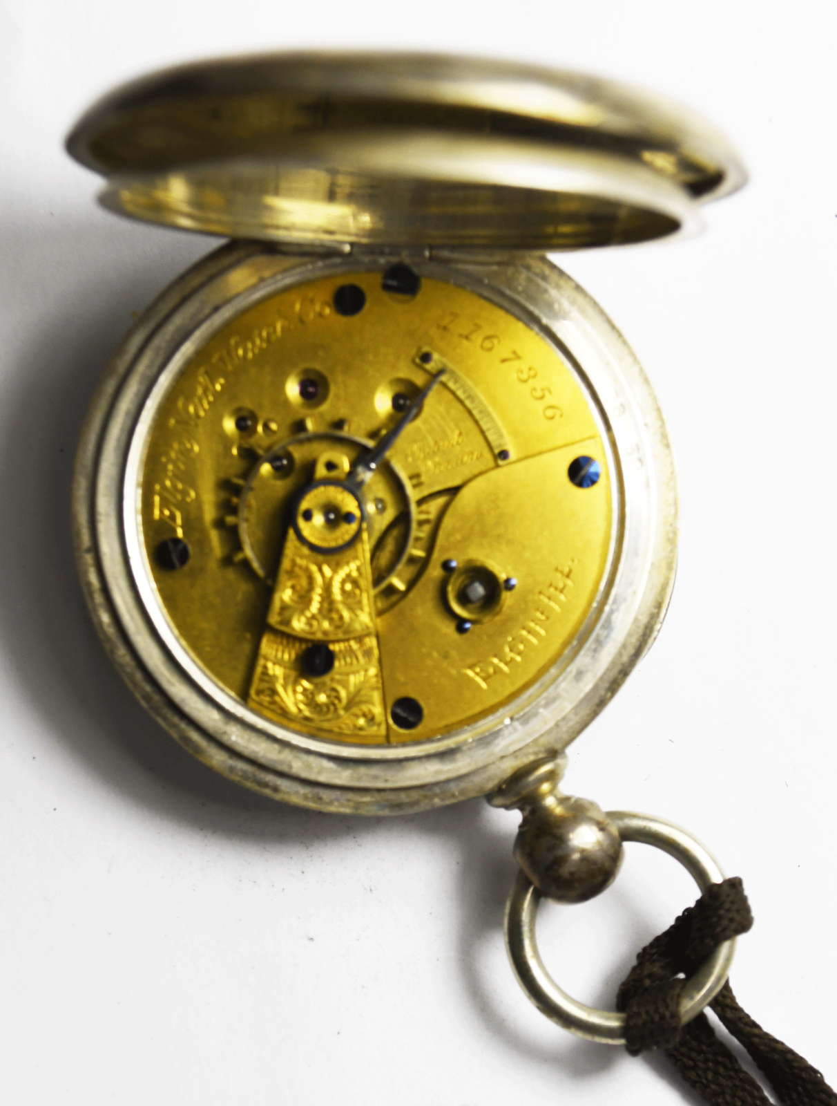 1883 Elgin Size 18 Grade 13 Pocket Watch KW KS Coin Silver OF #3 Case