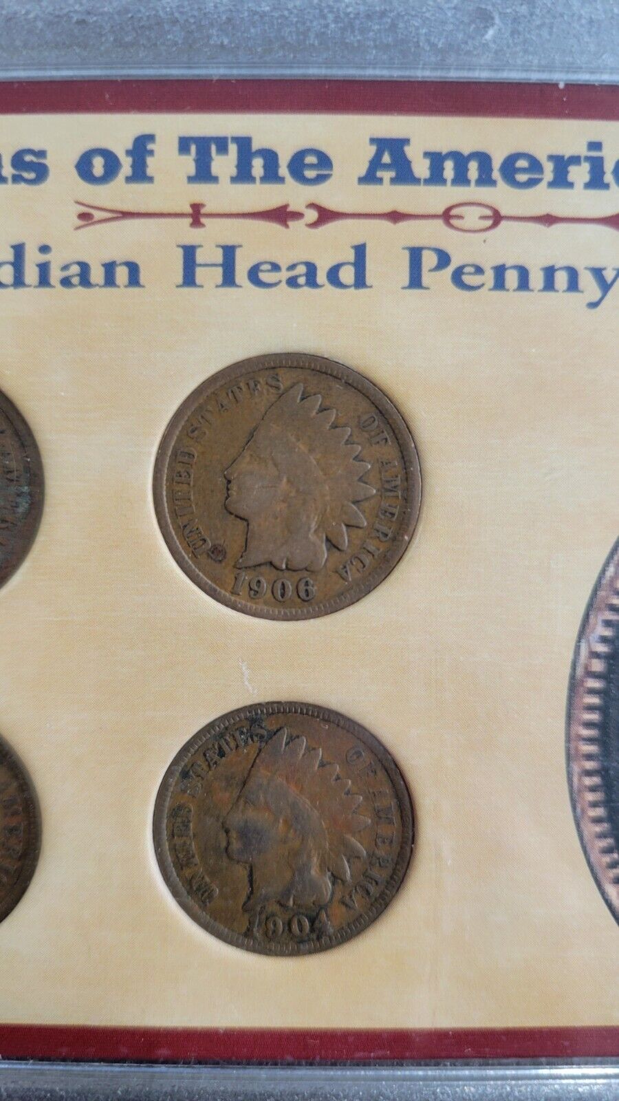 Indian Head Penny Collection - Coins of the American Frontier 1900, 06, 05, 04