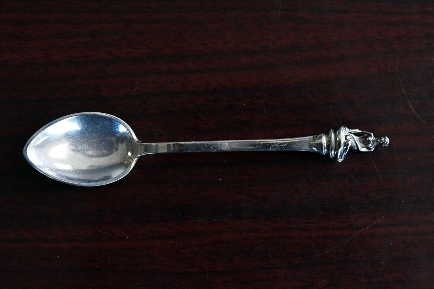 Bernard Hertz Denmark Sterling Silver Souvenir 3 7/8" Demitasse Spoon .39 oz.
