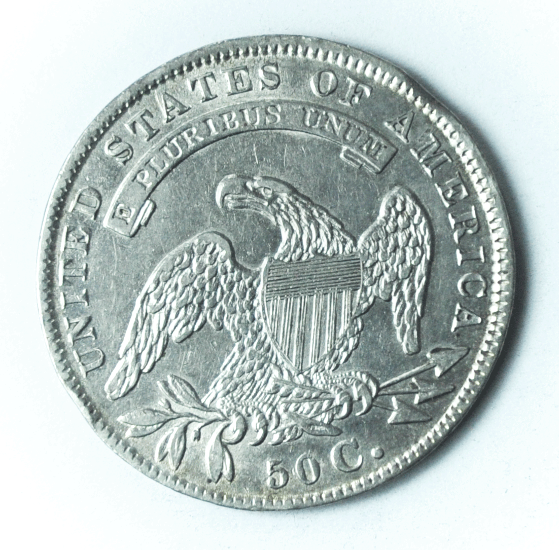 1836 50c Capped Bust Silver Half Dollar Fifty Cents US Lettered Edge