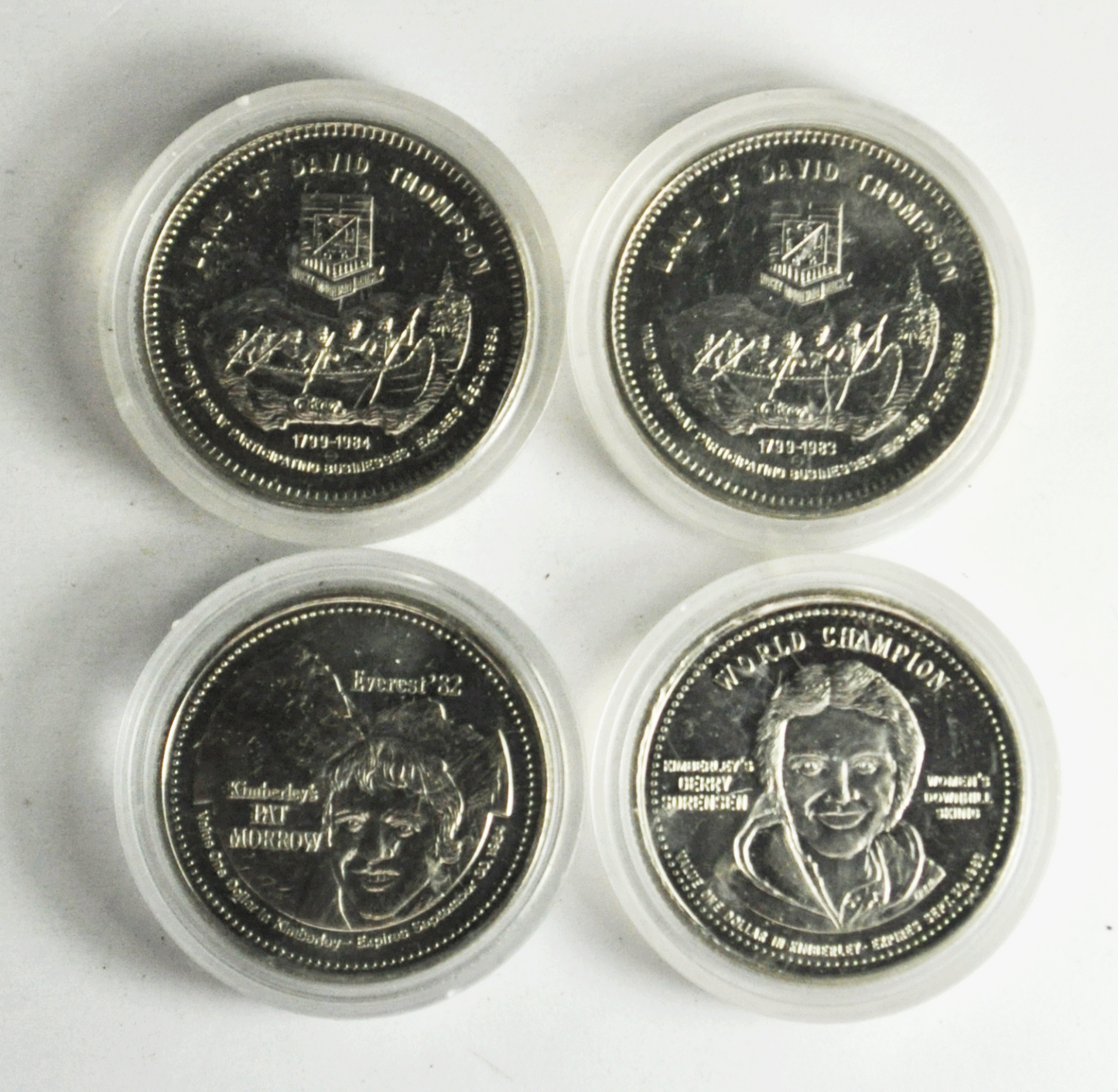 1982 83 & 84 $1`Canada Trade Dollars 34mm Rocky Mountain Thaler House