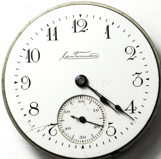 1905 Hampden Size 12 Grade 300 Pocket Watch Movement Private Label Cantonian