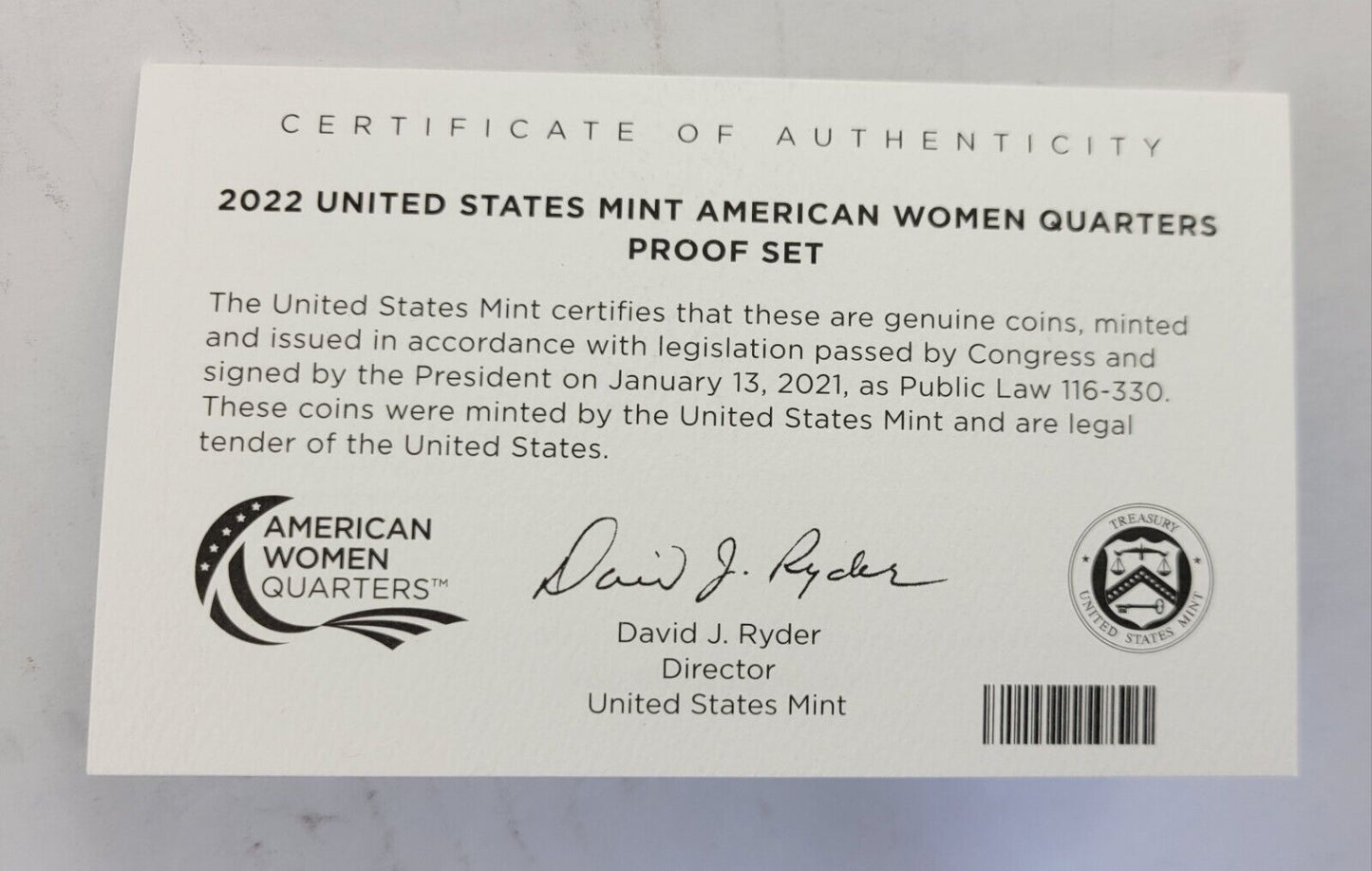 2022 S American Women Quarters 5 Coin Clad Proof United States Mint